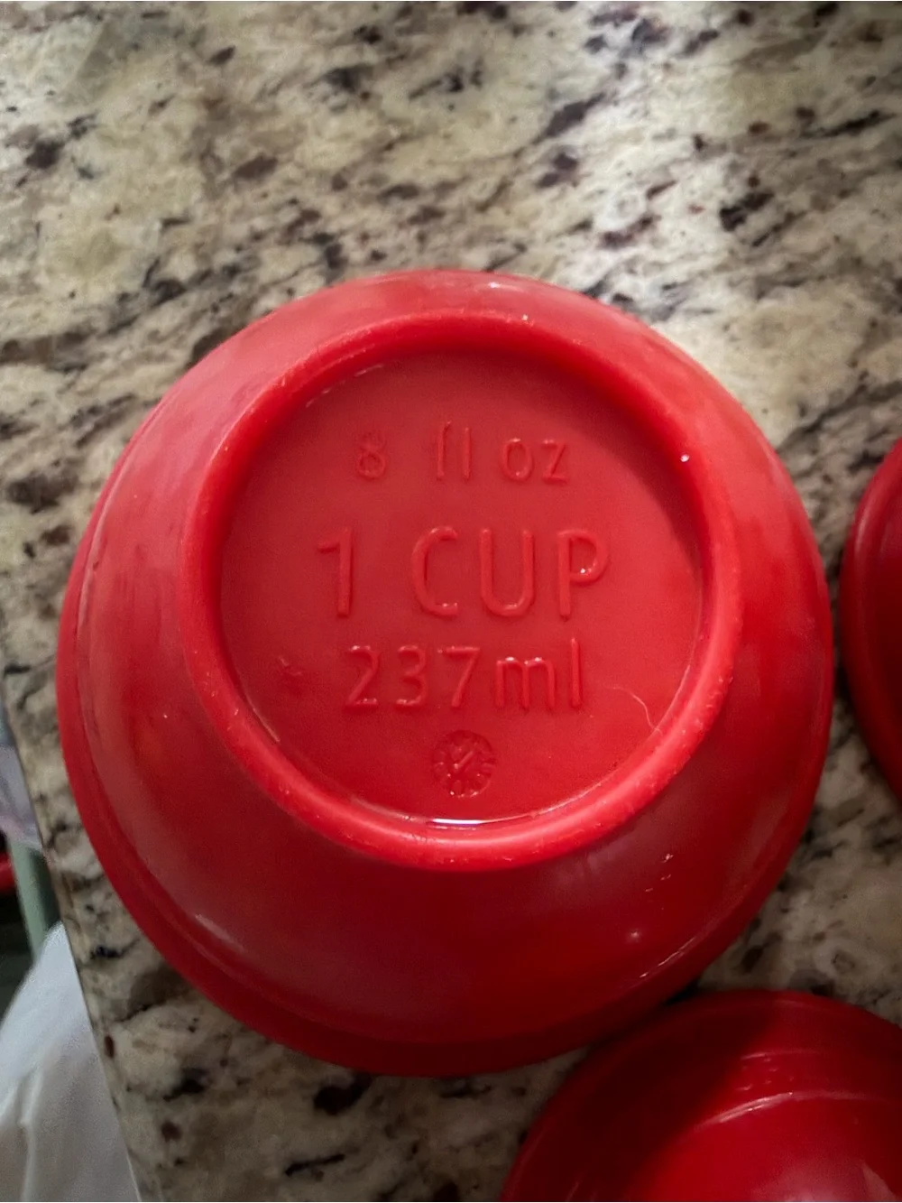Le Creuset silicone Prep Bowls, set of 4 in Cerise red